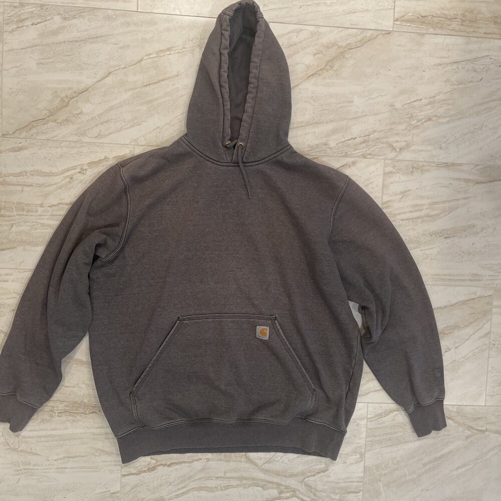 Carhartt Hoodie Original Fit Heavyweight Cotton Vintage Sweatshirt XL Gray